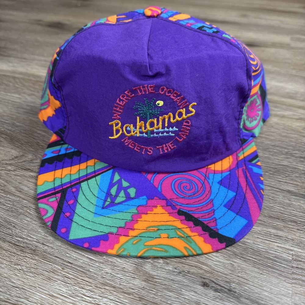 Vintage Hat Bahamas Retro Paradise Watersports Freeport‎ Bahamas Adjustable VTG